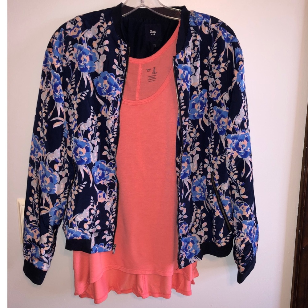 Gap bomber jacket & tank top combo